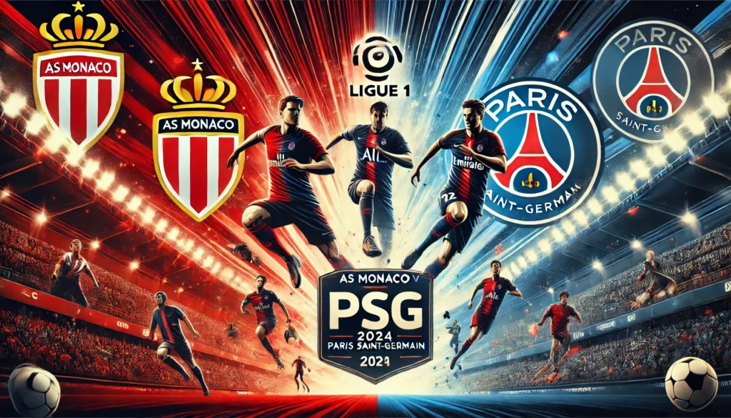 Ligue 1 soccer AS Monaco and Paris Saint-Germain